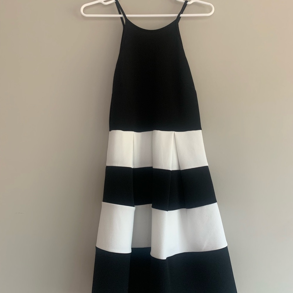 A Line dress. Poofs at hips